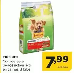 Alimerka Purina - friskies comida para perros active rico en carnes oferta