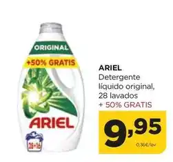 Alimerka Ariel - detergente líquido original oferta