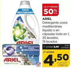 Alimerka Ariel - detergente costa mediterranea oferta