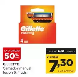 Alimerka Gillette - cargador manual fusion oferta