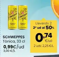 Autoservicios Familia Schweppes - tonica oferta