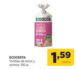 Alimerka ECOCESTA Tortitas de arroz y quinoa oferta