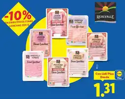 Lidl Realvalle - en embutidos finas lonchas oferta
