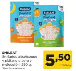 Alimerka SMILEAT Smilados albaricoque y plátano o pera y melocotón oferta