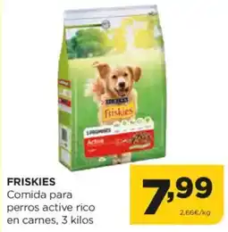 Alimerka FRISKIES Comida para perros active rico en carnes oferta