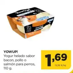 Alimerka YOWUP! Yogur helado sabor bacon, pollo o salmón para perros, oferta