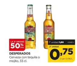 Alimerka DESPERADOS Cerveza con tequila o mojito oferta