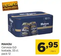 Alimerka MAHOU Cerveza 0,0 tostada oferta