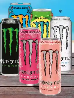 Alimerka MONSTER Verde, mango loco, rio punch, ultra, ultra peachy keen zero o ultra rosa zero oferta
