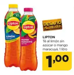 Alimerka LIPTON Té al limón sin azúcar o mango maracuyá oferta