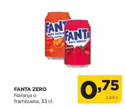 Alimerka FANTA ZERO Naranja o frambuesa oferta