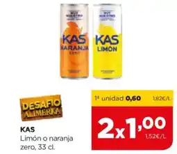 Alimerka KAS Limón o naranja zero oferta