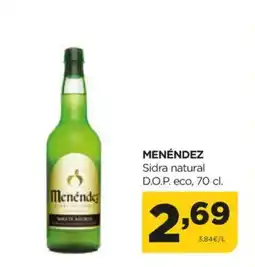 Alimerka MENÉNDEZ Sidra natural D.O.P. eco oferta