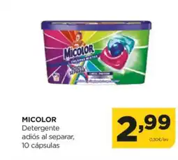 Alimerka MICOLOR Detergente adiós al separar, 10 cápsulas oferta
