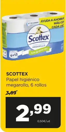 Alimerka SCOTTEX Papel higiénico megarollo, 6 rollos oferta