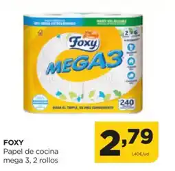 Alimerka FOXY Papel de cocina mega 3, 2 rollos oferta