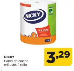 Alimerka NICKY Papel de cocina mil usos, 1 rollo oferta