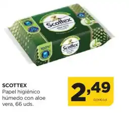 Alimerka SCOTTEX Papel higiénico húmedo con aloe vera oferta
