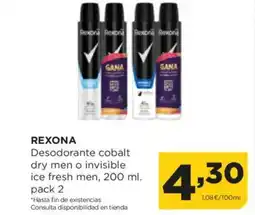 Alimerka REXONA Desodorante cobalt dry men o invisible ice fresh men oferta