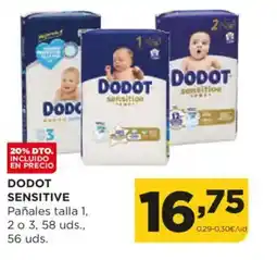 Alimerka DODOT SENSITIVE Pañales talla 1, oferta