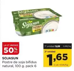 Alimerka Sojasun - postre de soja bifidus natural oferta