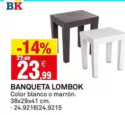 Bricoking Blanco - banqueta lombok oferta