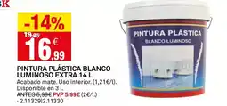 Bricoking Blanco - pintura plástica luminoso extra oferta