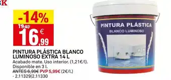 Bricoking Blanco - pintura plástica luminoso extra oferta