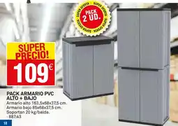 Bricoking Pack armario pvc alto + bajo oferta