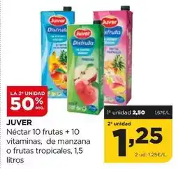 Alimerka Juver - nectar 10 frutas + 10 vitaminas, de manzana o frutas tropicales oferta