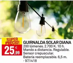 Bricoking Solar - guirnalda diana oferta