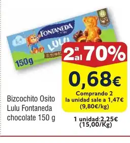FROIZ Bizcochito Osito Lulu Fontaneda chocolate oferta
