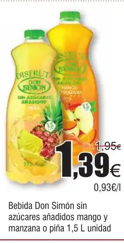 FROIZ Bebida Don Simón sin azúcares añadidos mango y manzana o piña oferta