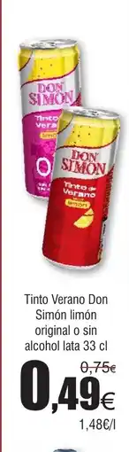 FROIZ Tinto Verano Don Simón limón original o sin alcohol lata oferta