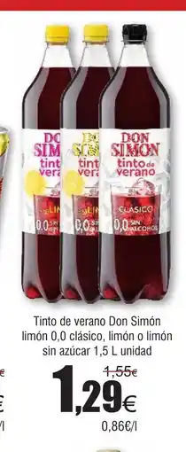 FROIZ Tinto de verano Don Simón limón 0,0 clásico, limón o limón sin azúcar oferta