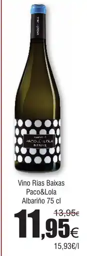 FROIZ Vino Rías Baixas Paco&Lola Albariño oferta
