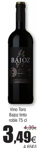 FROIZ Vino Toro Bajoz tinto roble oferta