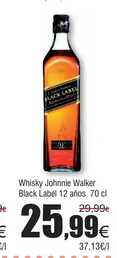 FROIZ Whisky Johnnie Walker Black Label 12 años oferta