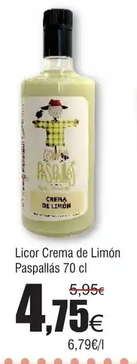 FROIZ Licor Crema de Limón Paspallás oferta