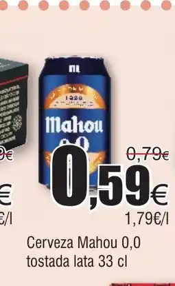 FROIZ Cerveza Mahou 0,0 tostada lata oferta
