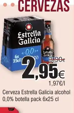 FROIZ Cerveza Estrella Galicia alcohol 0,0% botella pack oferta
