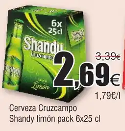 FROIZ Cerveza Cruzcampo Shandy limón pack oferta