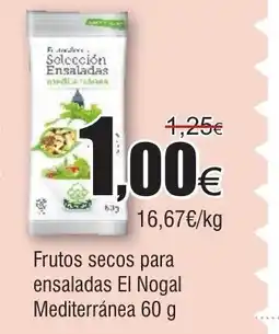 FROIZ Frutos secos para ensaladas El Nogal Mediterránea oferta