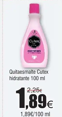 FROIZ Quitaesmalte Cutex hidratante oferta