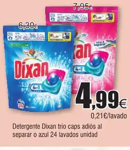 FROIZ Detergente Dixan trio caps adiós al separar o azul 24 lavados unidad oferta