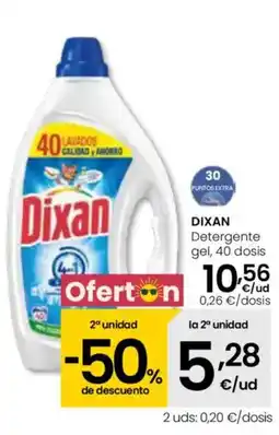 Eroski DIXAN Detergente gel, 40 dosis oferta