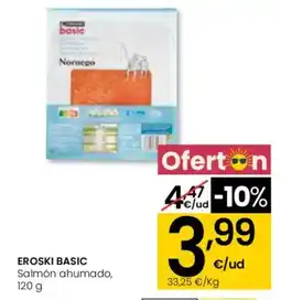 Eroski EROSKI BASIC Salmón ahumado oferta