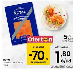 Eroski ROYAL Salmón ahumado oferta