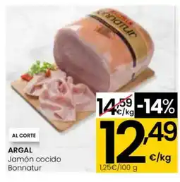 Eroski ARGAL Jamón cocido Bonnatur oferta