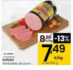 Eroski ELPOZO Mortadela de pavo oferta